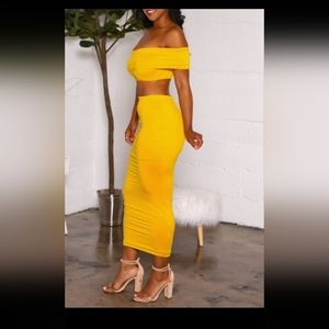 Yellow two piece skirt
